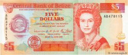 5 Dollars BELIZE  1991 P.53b
