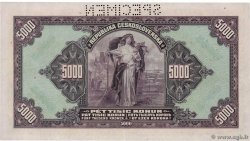 5000 Korun Spécimen CHECOSLOVAQUIA  1920 P.019s EBC