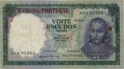 20 Escudos PORTUGAL  1960 P.163a BC