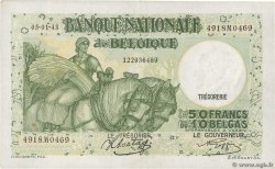 50 Francs - 10 Belgas BÉLGICA  1943 P.106 EBC