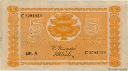 5 Markkaa FINLANDIA  1922 P.076a