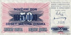 10000000 Dinara BOSNIEN-HERZEGOWINA  1993 P.036 ST