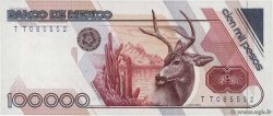 100000 Pesos MEXICO  1988 P.094a FDC
