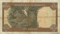 5 Dollars RHODESIA  1972 P.32a F+