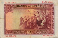 25 Pesetas SPANIEN  1926 P.071a S