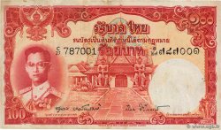 100 Baht THAÏLANDE  1955 P.078d TB