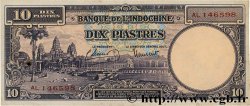 10 Piastres FRENCH INDOCHINA  1946 P.080 VF