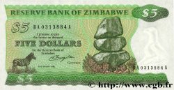 5 Dollars ZIMBABWE  1980 P.02a