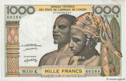 1000 Francs WEST AFRIKANISCHE STAATEN  1977 P.703Km VZ