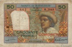 50 Francs COMORES  1963 P.02b2 TB