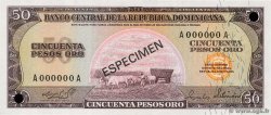 50 Pesos Oro Spécimen RÉPUBLIQUE DOMINICAINE  1964 P.103s1
