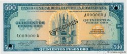 500 Pesos Oro Spécimen RÉPUBLIQUE DOMINICAINE  1975 P.114s FDC