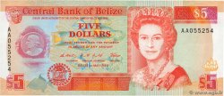 5 Dollars BELIZE  1990 P.53a ST