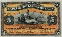 5 Pesos KUBA  1896 P.048c ST