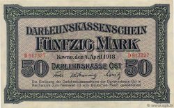 50 Mark ALLEMAGNE Kowno 1918 P.R132 SUP