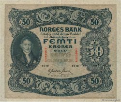 50 Kroner NORVÈGE  1940 P.09d TTB+