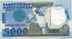 5000 Francs - 1000 Ariary MADAGASCAR  1988 P.073b UNC-