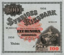 100 Kronor SWEDEN  1956 P.45b AU+