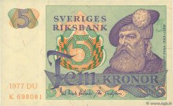 5 Kronor SWEDEN  1977 P.51d UNC