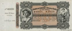 10 Pesos Non émis URUGUAY  1883 PS.242r AU