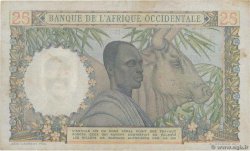 25 Francs FRENCH WEST AFRICA  1952 P.38 VF