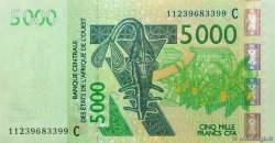 5000 Francs WEST AFRICAN STATES  2011 P.317Cj UNC-