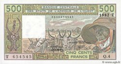 500 Francs STATI AMERICANI AFRICANI  1982 P.806Td FDC