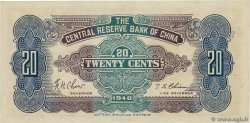 20 Cents CHINE  1940 P.J004a SPL