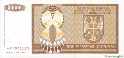 50000 Dinara BOSNIEN-HERZEGOWINA  1993 P.140a ST
