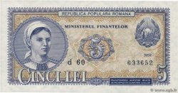 5 Lei ROMANIA  1952 P.083b FDC