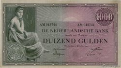 1000 Gulden NETHERLANDS  1926 P.048 VF+