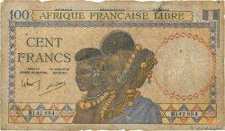 100 Francs FRENCH EQUATORIAL AFRICA Brazzaville 1941 P.08 G