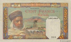 100 Francs ALGERIEN  1945 P.085 fVZ