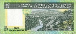 5 Emalangeni SWAZILAND  1984 P.09b UNC