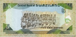 5 Emelangeni SWAZILAND  1995 P.23a UNC