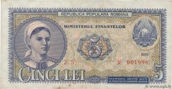 5 Lei RUMANIA  1952 P.083a EBC