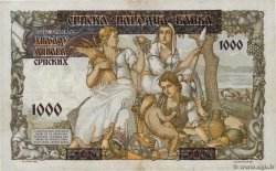 1000 Dinara SERBIA  1941 P.24 VF+