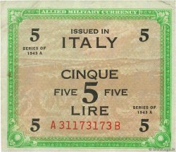 5 Lire ITALY  1943 PM.18b VF