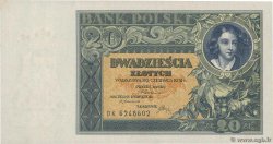 20 Zlotych POLONIA  1931 P.073 q.FDC