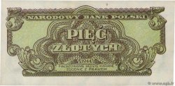 5 Zlotych POLOGNE  1944 P.108 SUP+