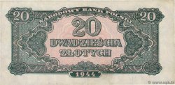 20 Zlotych POLOGNE  1944 P.113a TTB