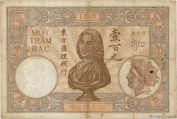 100 Piastres FRENCH INDOCHINA  1936 P.051d F+