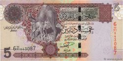 5 Dinars LIBYA  2004 P.69a UNC