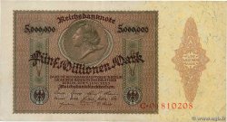 5 Millionen Mark GERMANY  1923 P.090 VF
