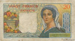 20 Francs TAHITI  1960 P.21c TB