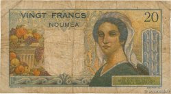 20 Francs NOUVELLE CALÉDONIE  1954 P.50b F-