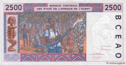 2500 Francs ESTADOS DEL OESTE AFRICANO  1992 P.412Da EBC