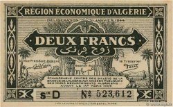 2 Francs ALGERIA  1944 P.099b FDC