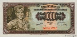 1000 Dinara YUGOSLAVIA  1955 P.071b FDC