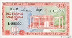 10 Francs BURUNDI  1970 P.20b UNC